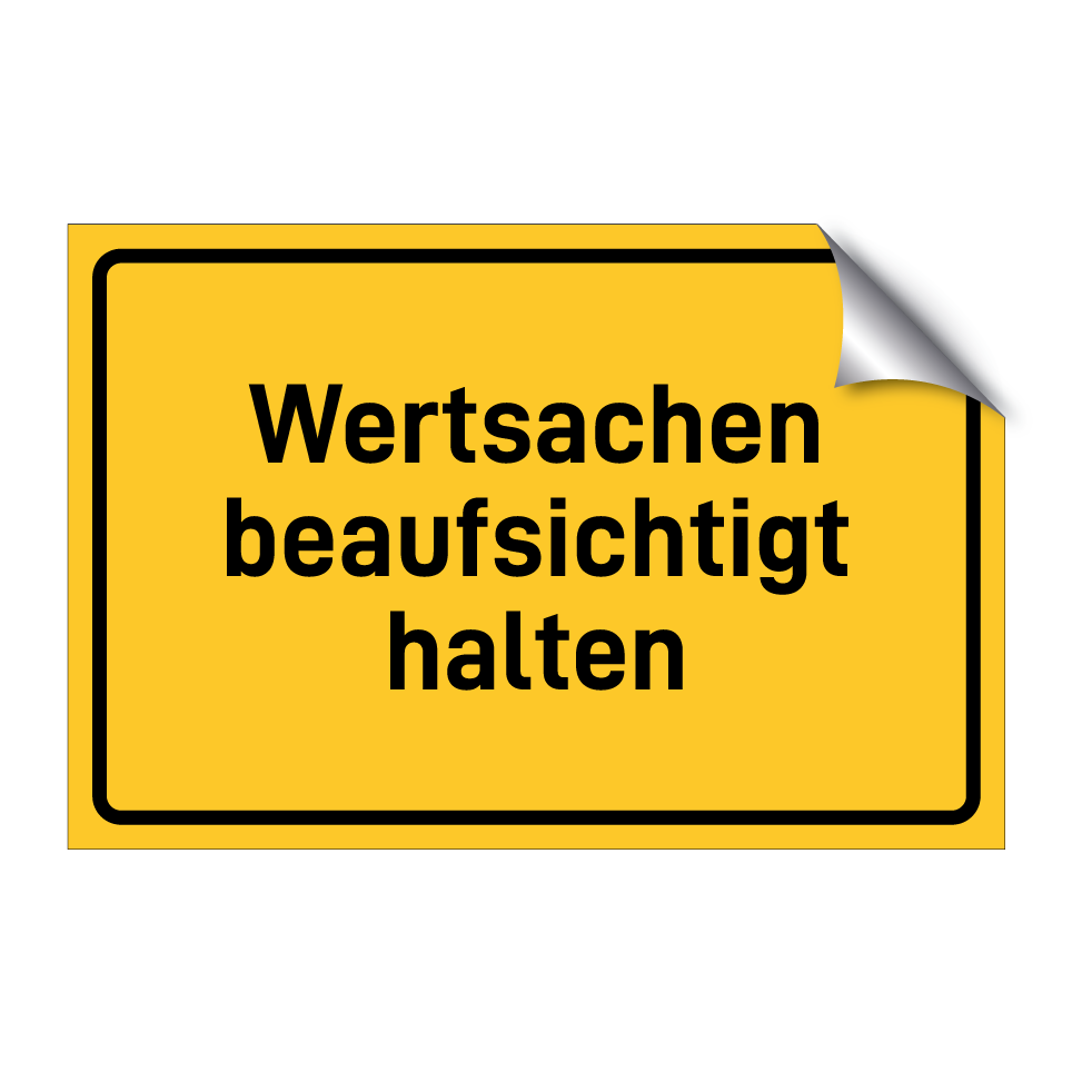 Wertsachen beaufsichtigt halten