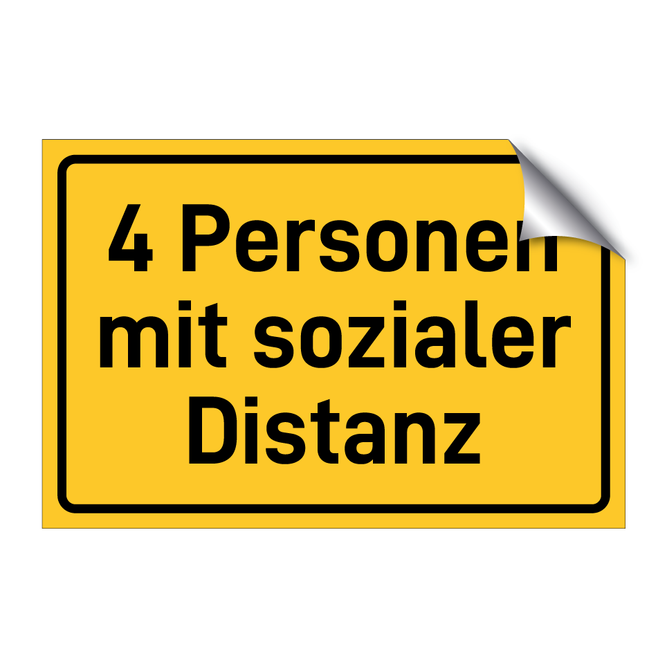 4 Personen mit sozialer Distanz