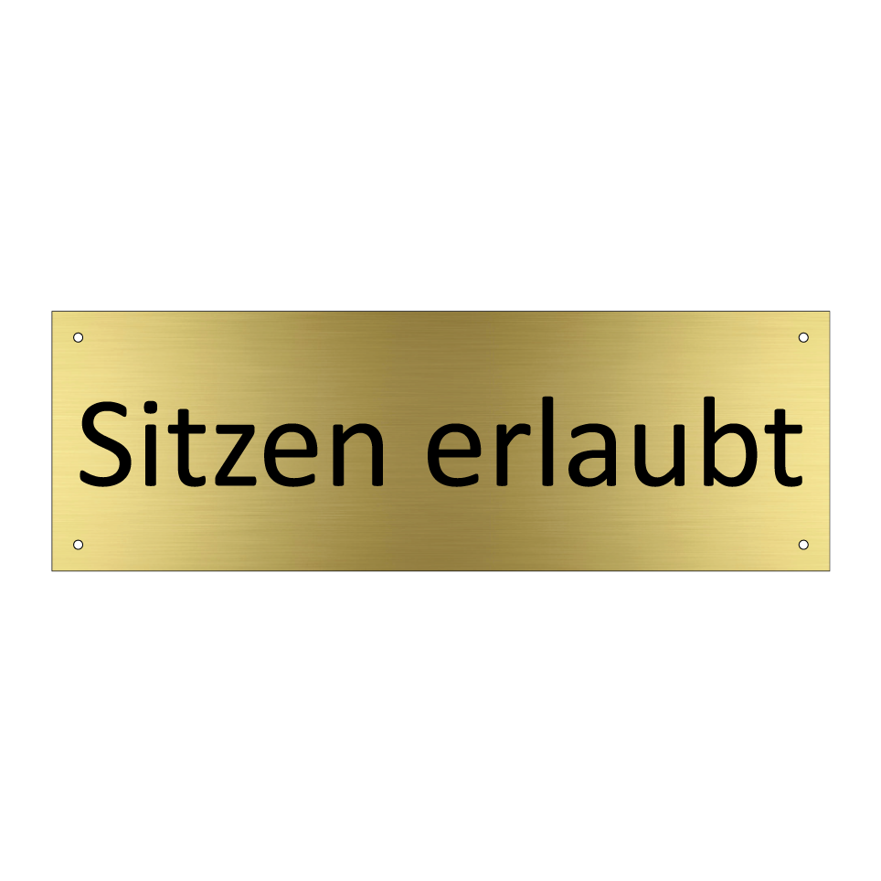 Sitzen erlaubt