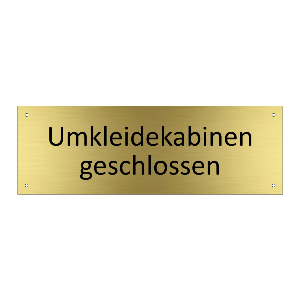 Umkleidekabinen geschlossen