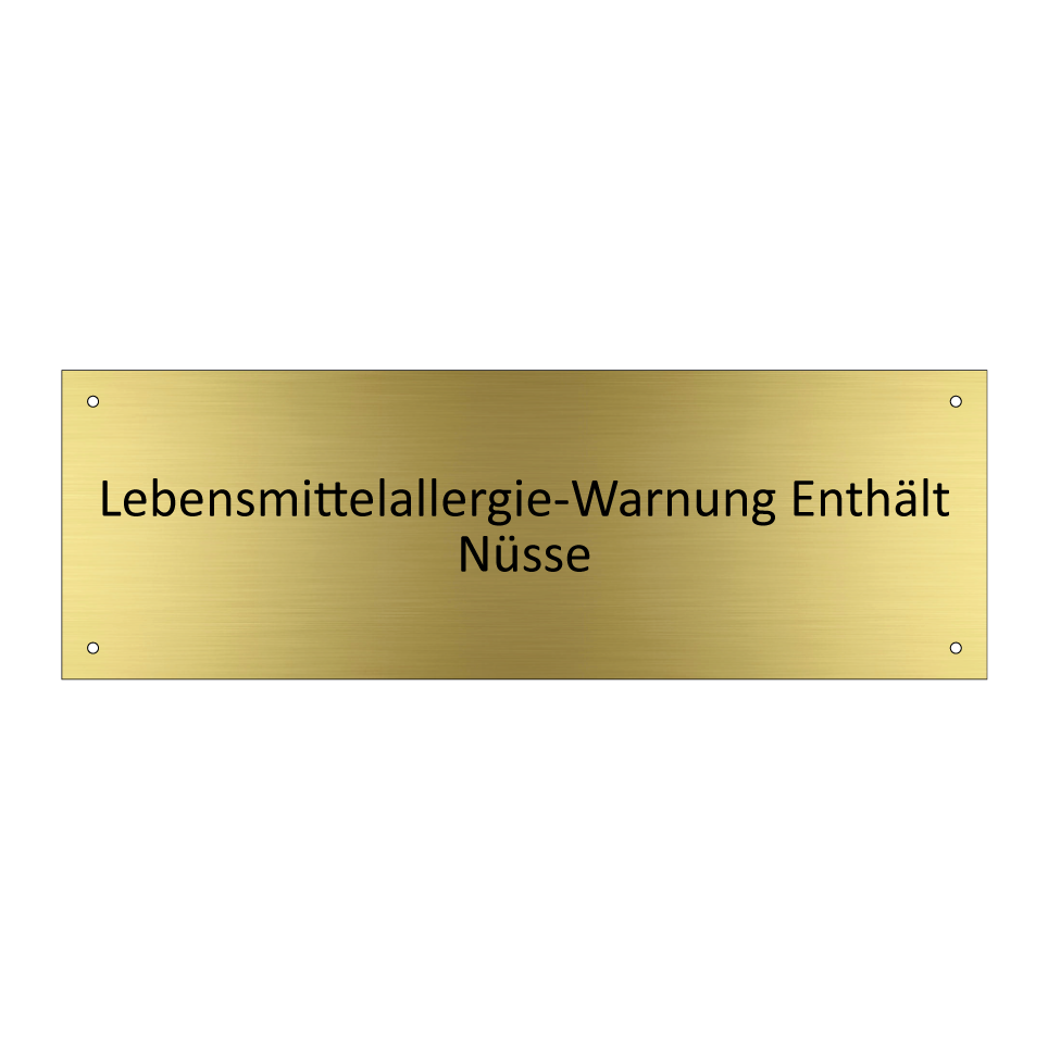 Lebensmittelallergie-Warnung Enthält Nüsse