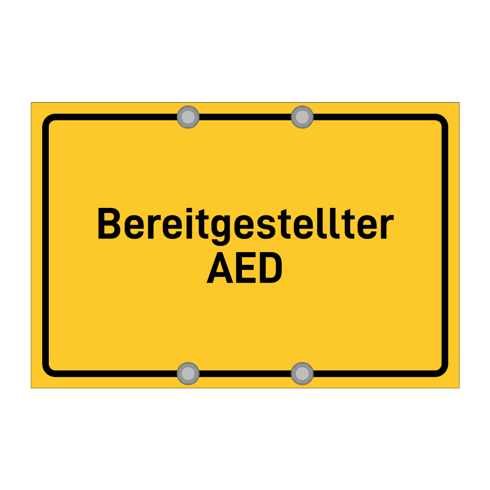 Bereitgestellter AED