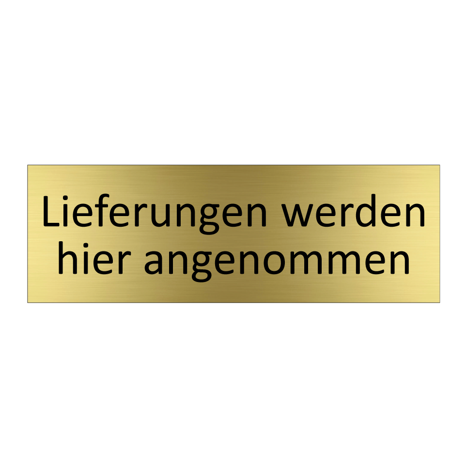 Lieferungen werden hier angenommen