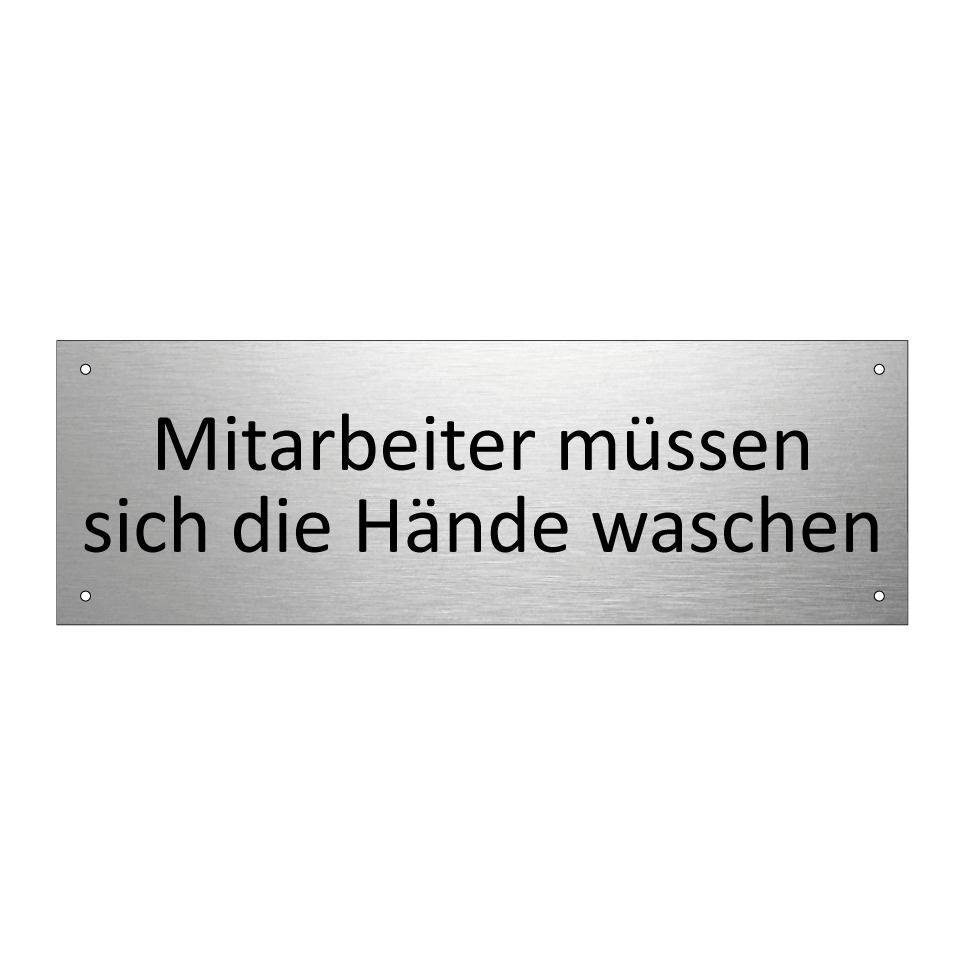 Mitarbeiter müssen sich die Hände waschen