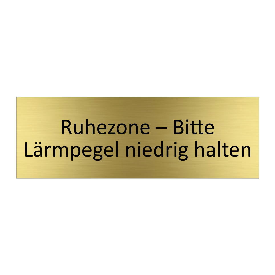 Ruhezone – Bitte Lärmpegel niedrig halten