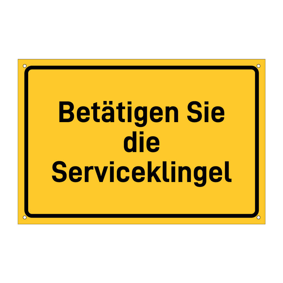 Betätigen Sie die Serviceklingel