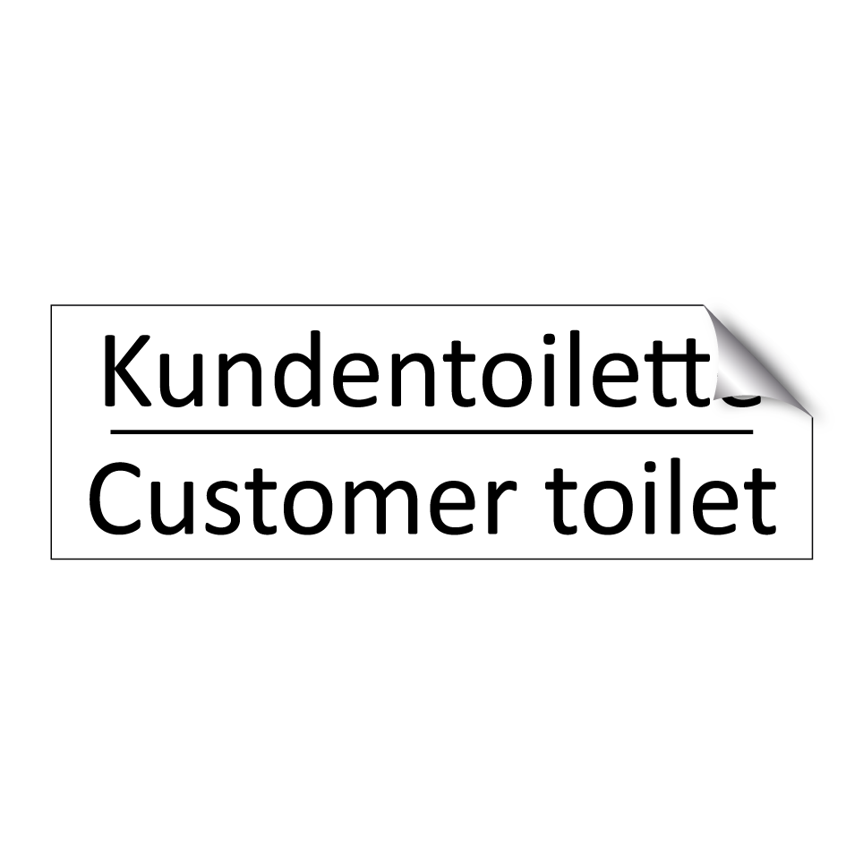 Kundentoilette - Customer toilet