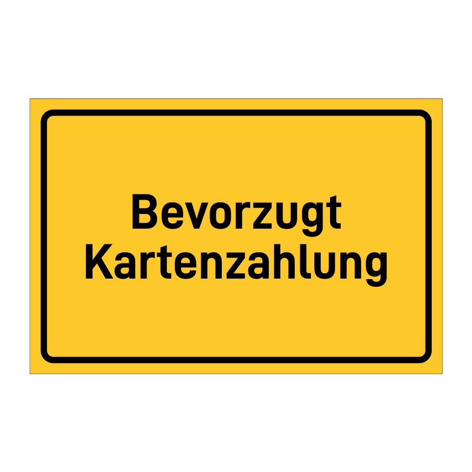 Bevorzugt Kartenzahlung