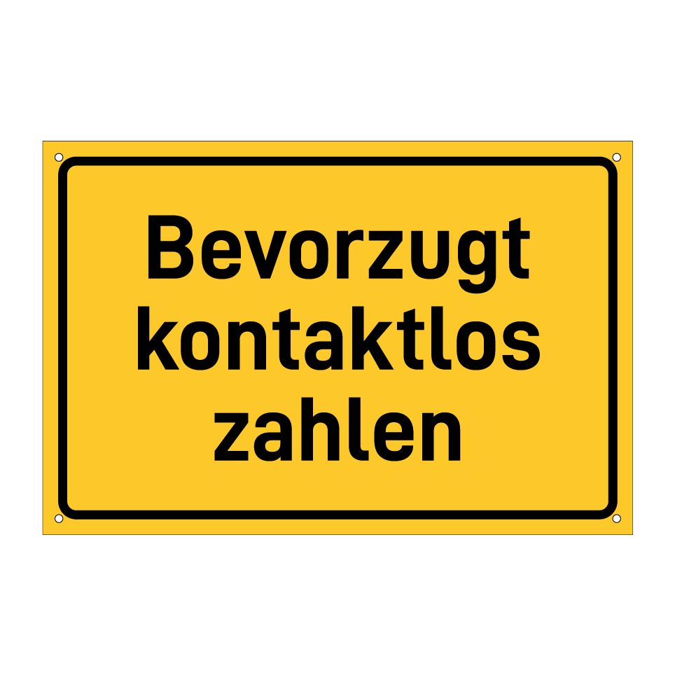 Bevorzugt kontaktlos zahlen