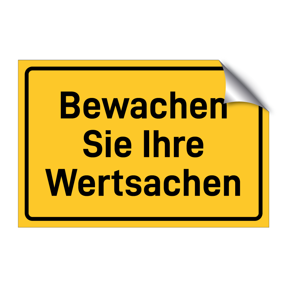 Bewachen Sie Ihre Wertsachen