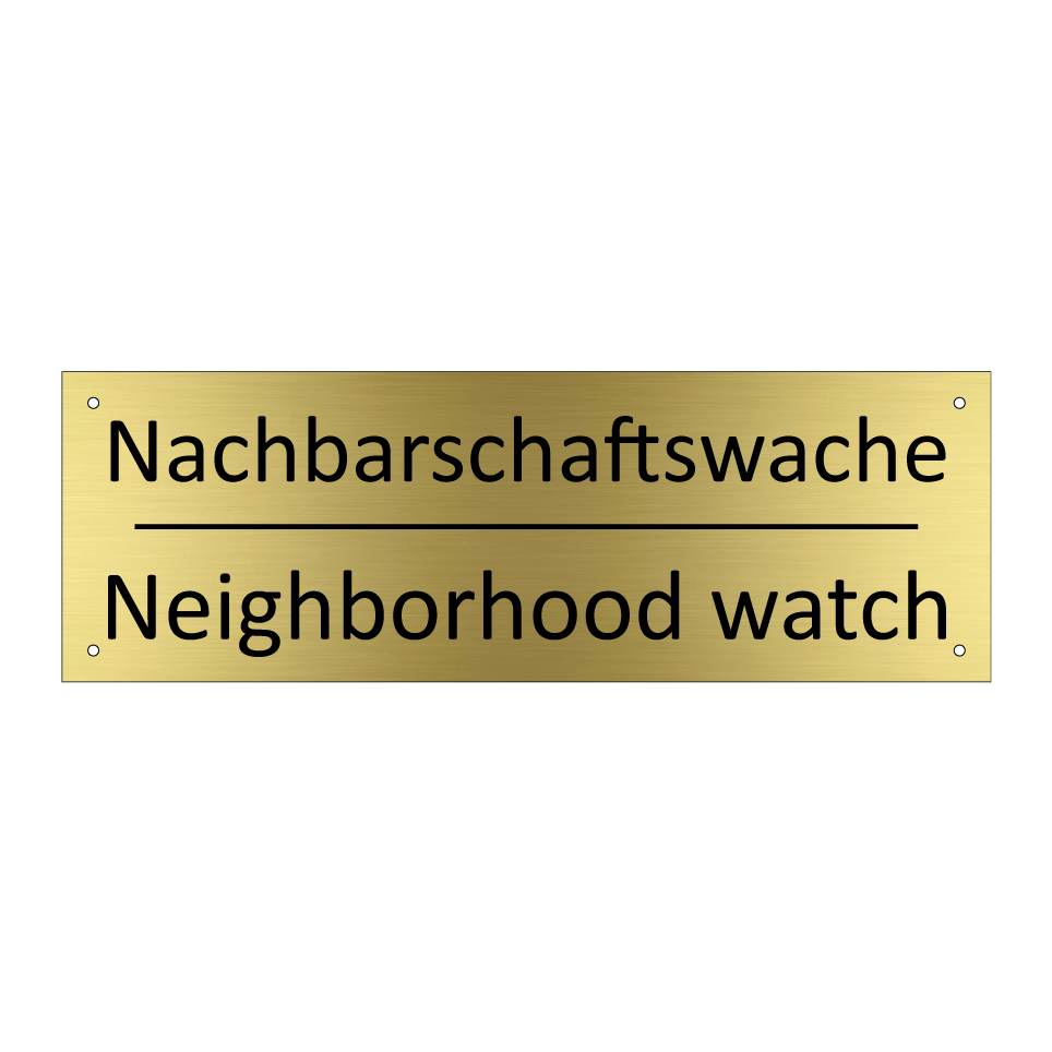 Nachbarschaftswache - Neighborhood watch