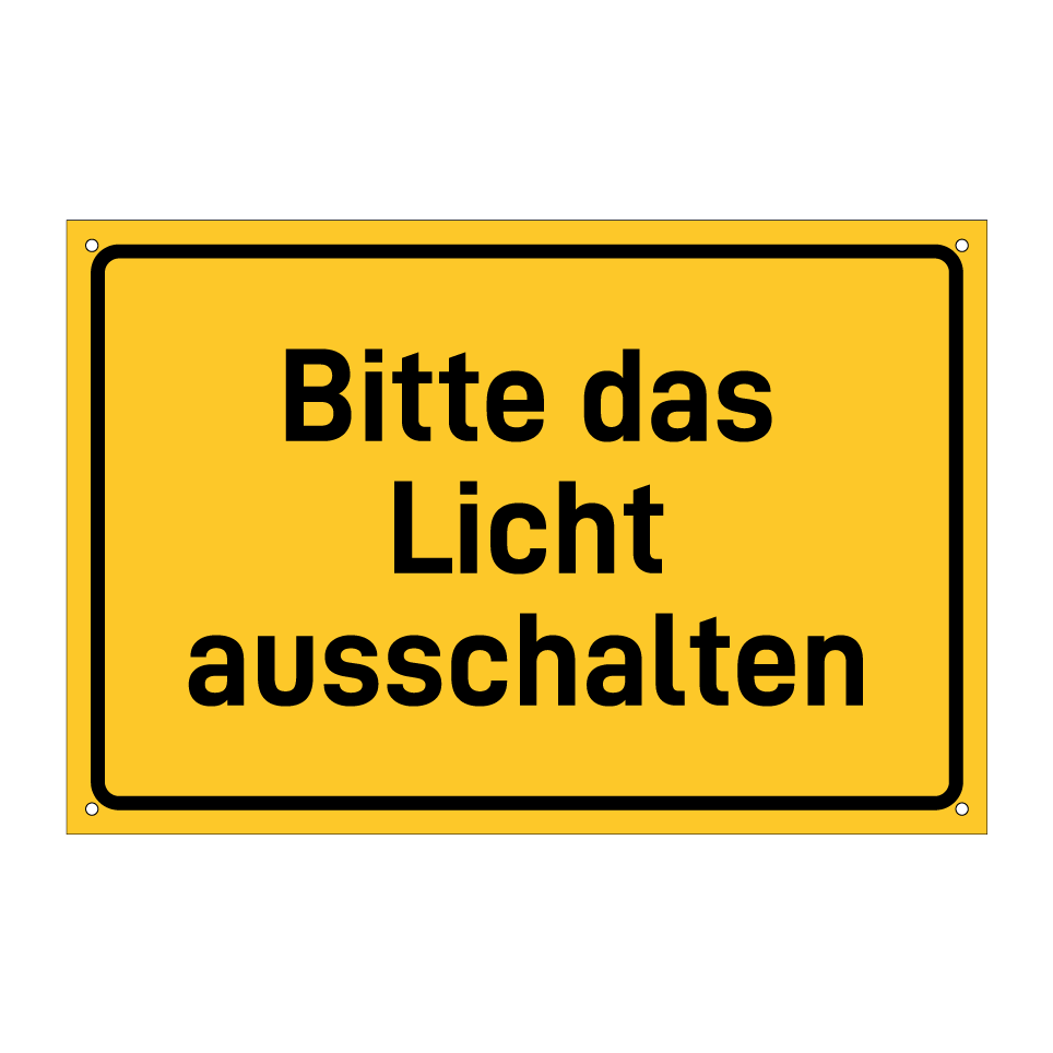 Bitte das Licht ausschalten