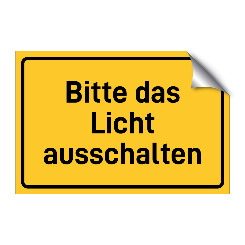 Bitte das Licht ausschalten