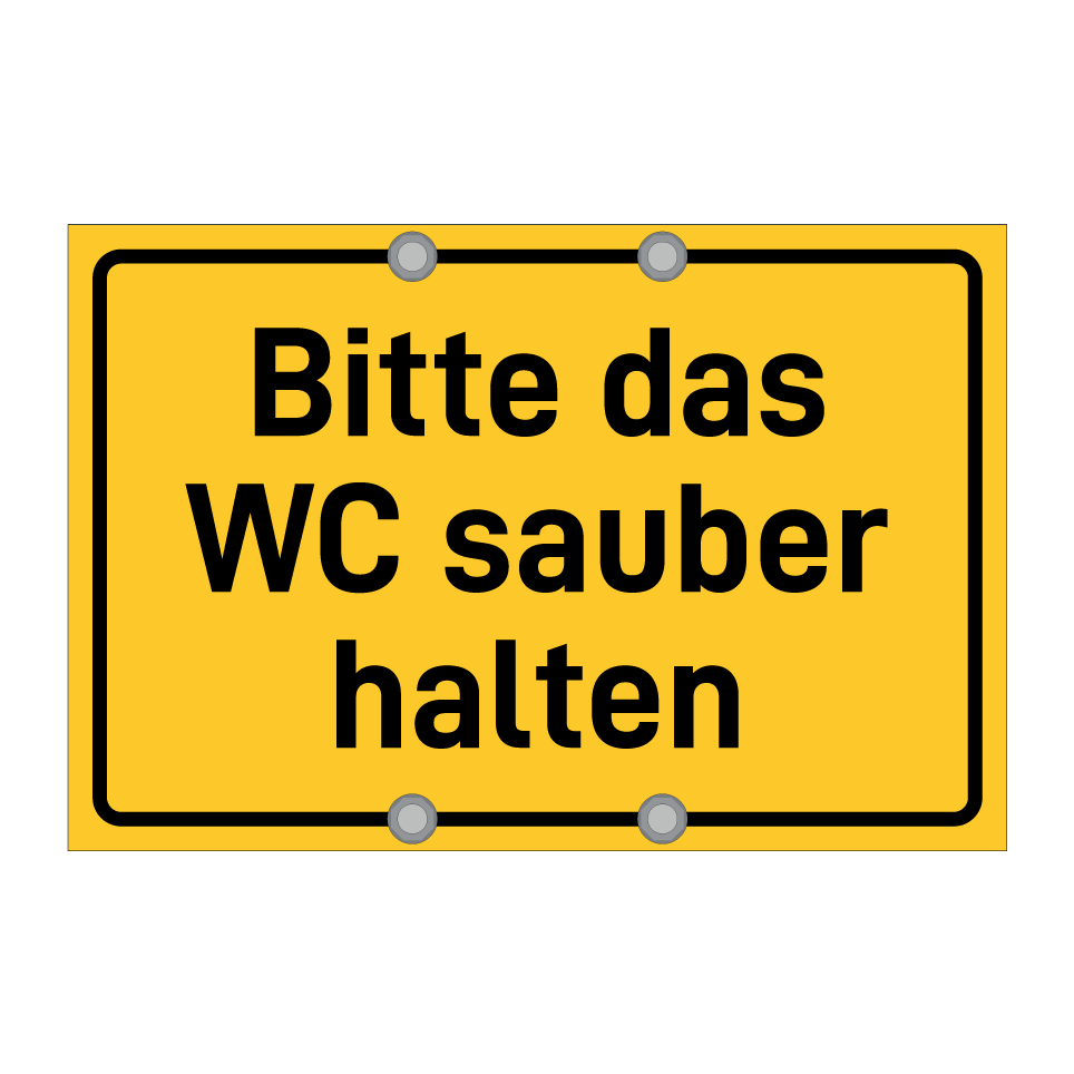 Bitte das WC sauber halten