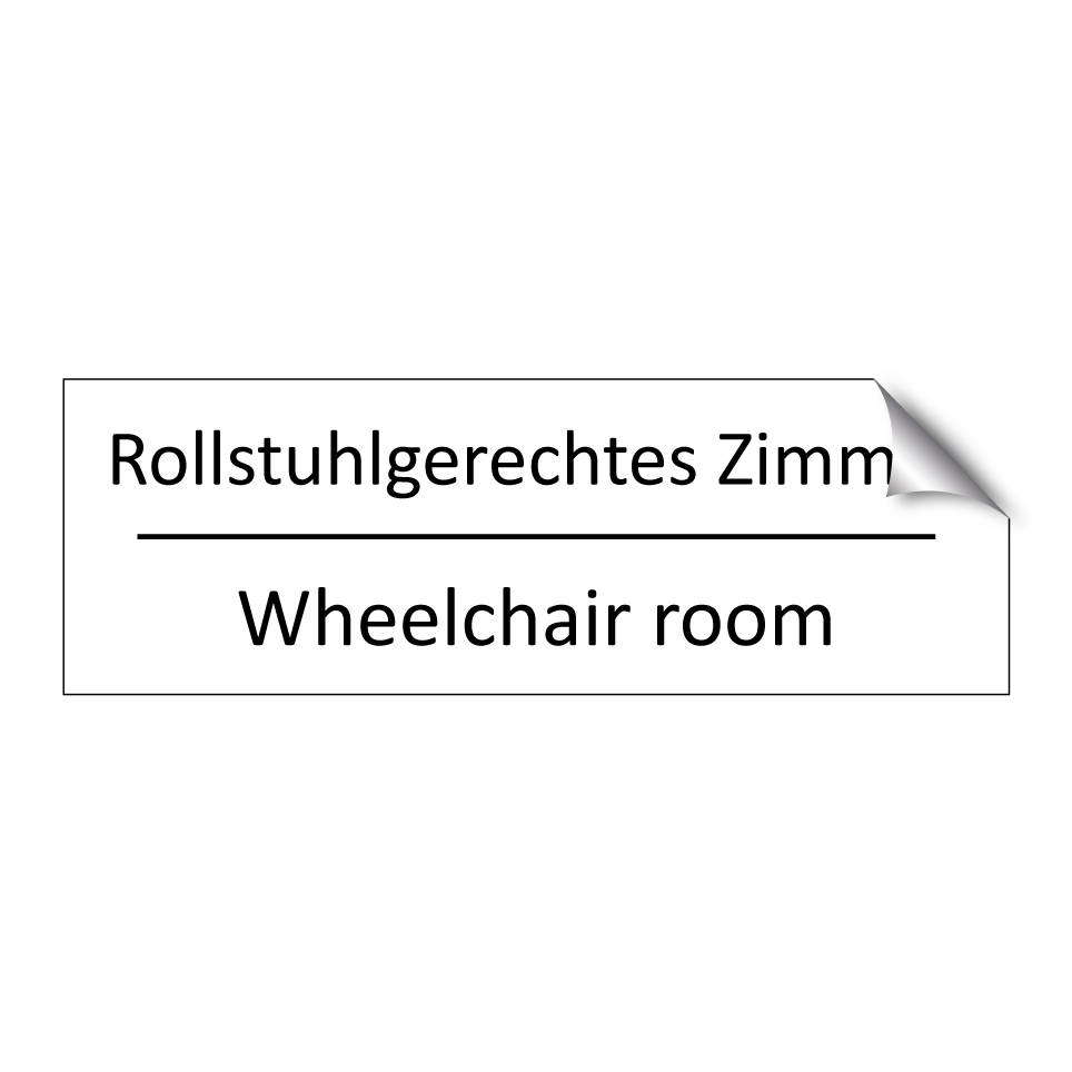 Rollstuhlgerechtes Zimmer - Wheelchair room