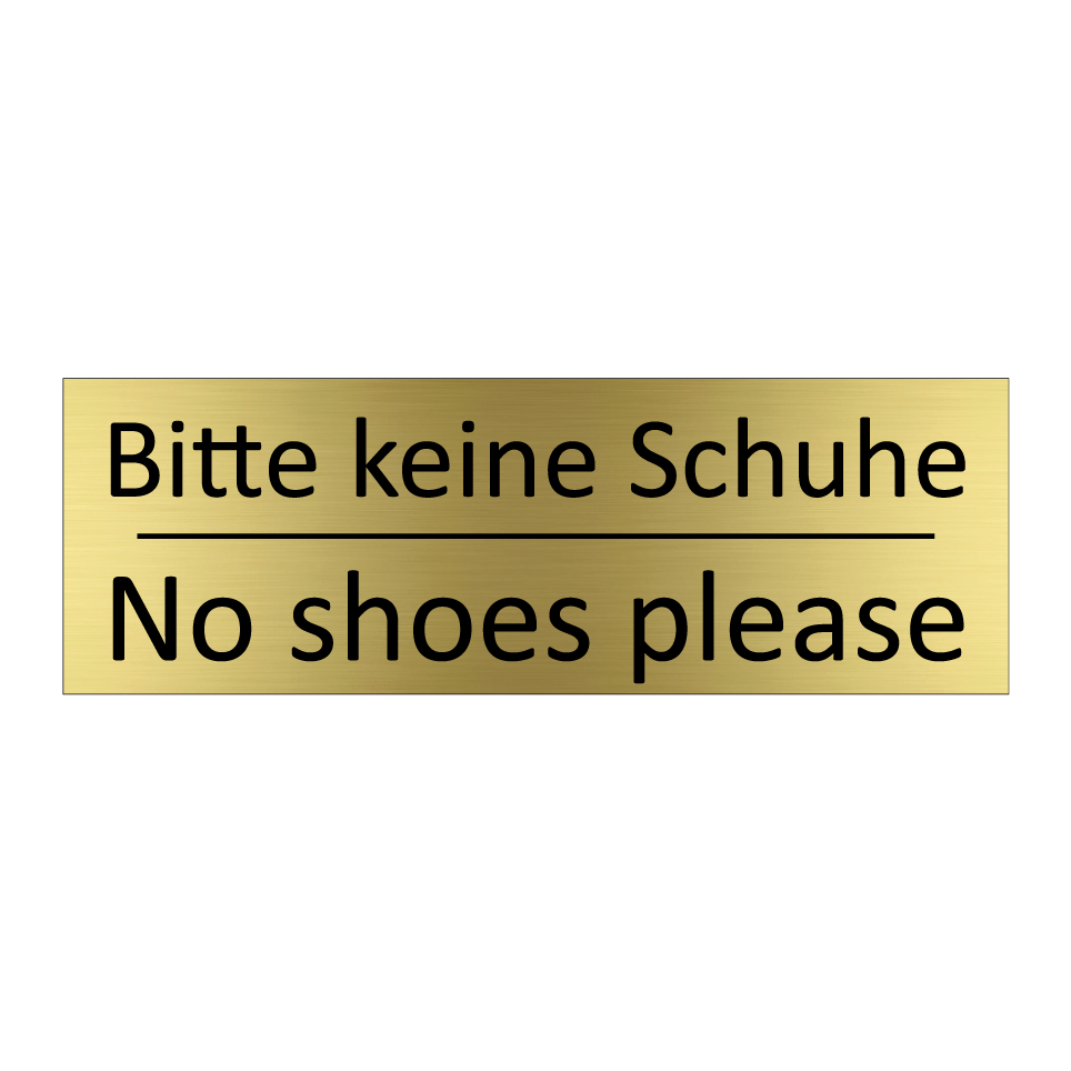 Bitte keine Schuhe - No shoes please