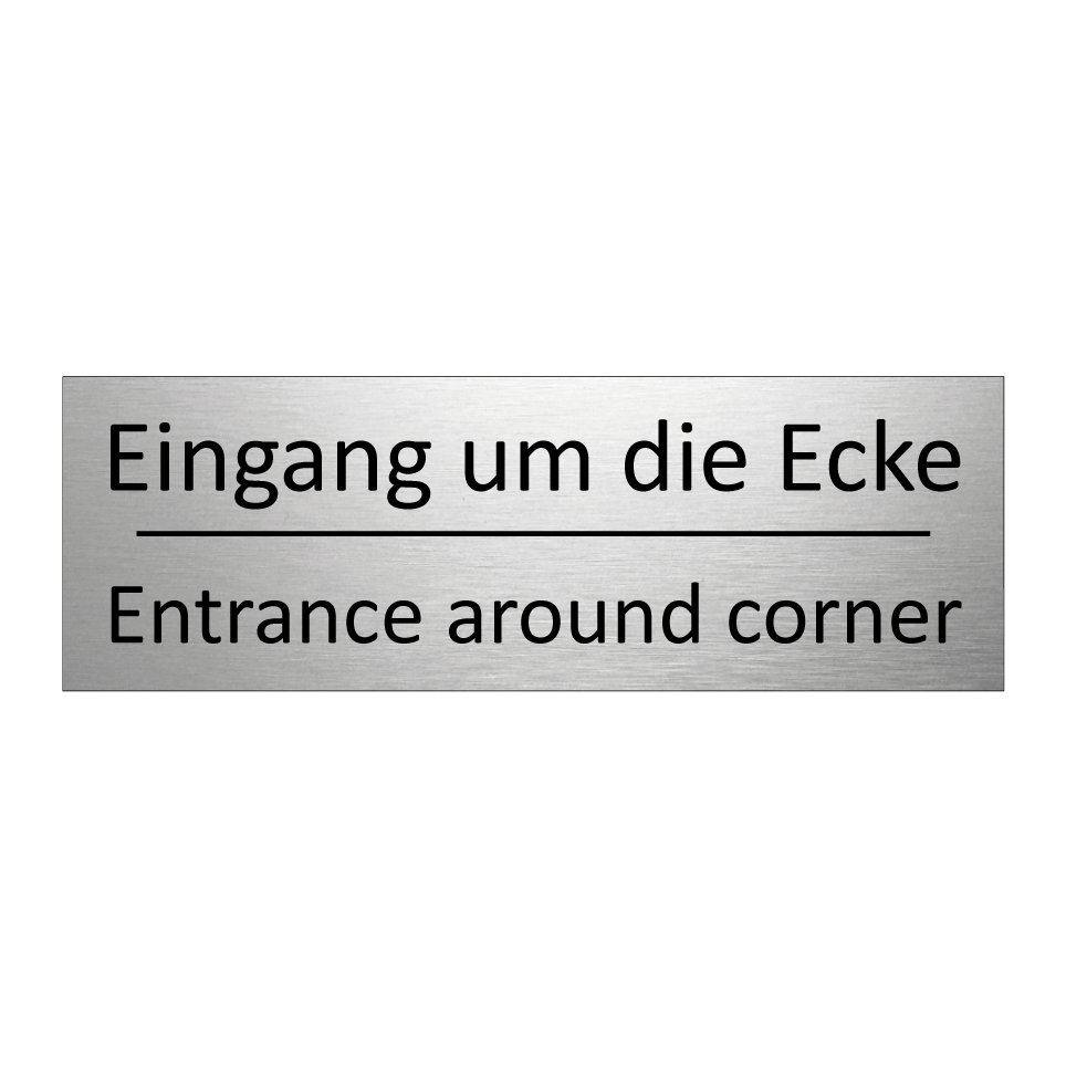 Eingang um die Ecke - Entrance around corner