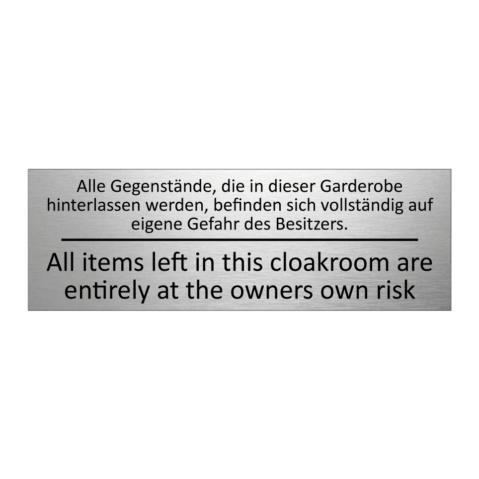Alle Gegenstände, die in dieser /.../ - All items left in this cloakroom /.../
