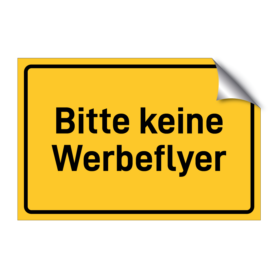 Bitte keine Werbeflyer
