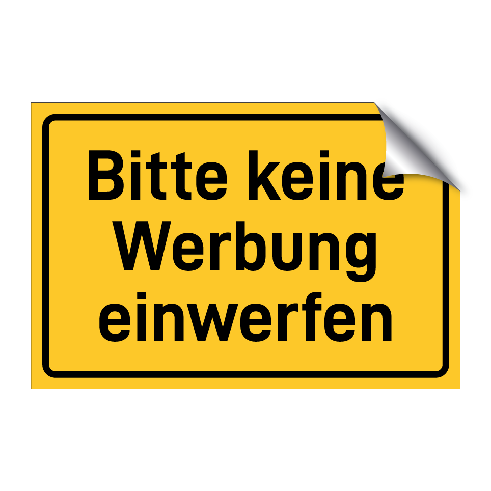 Bitte keine Werbung einwerfen