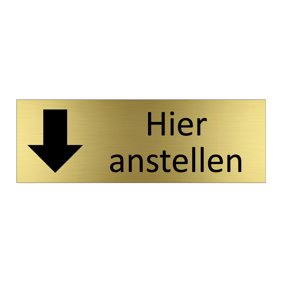 Hier anstellen