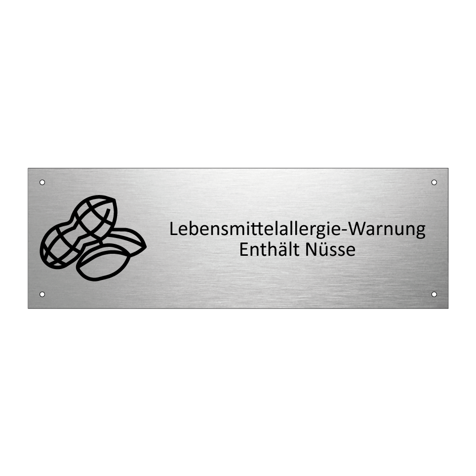 Lebensmittelallergie-Warnung Enthält Nüsse
