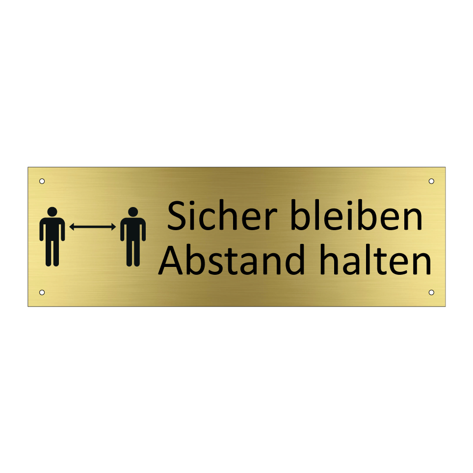 Sicher bleiben Abstand halten