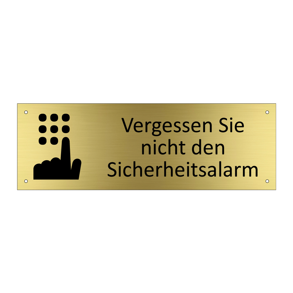 Vergessen Sie nicht den Sicherheitsalarm