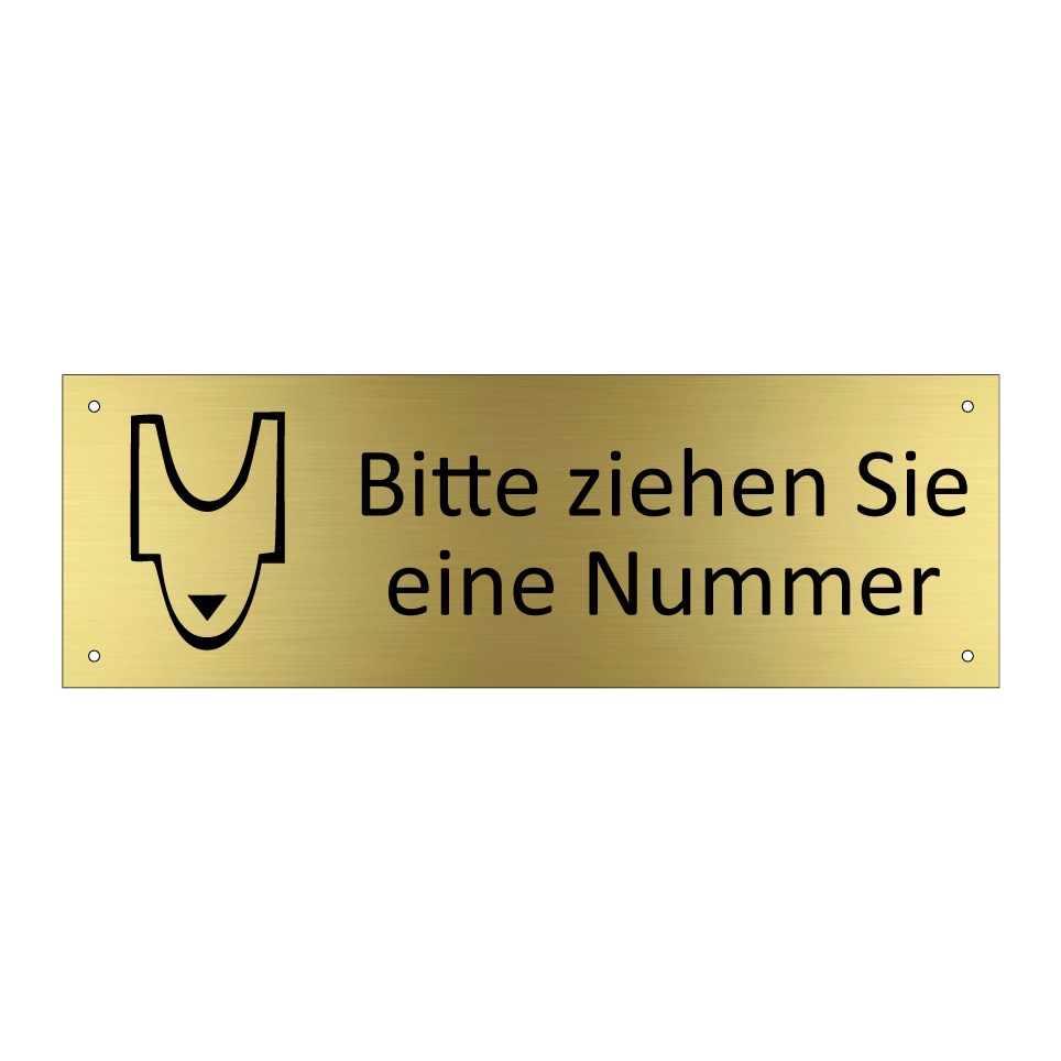 Bitte ziehen Sie eine Nummer