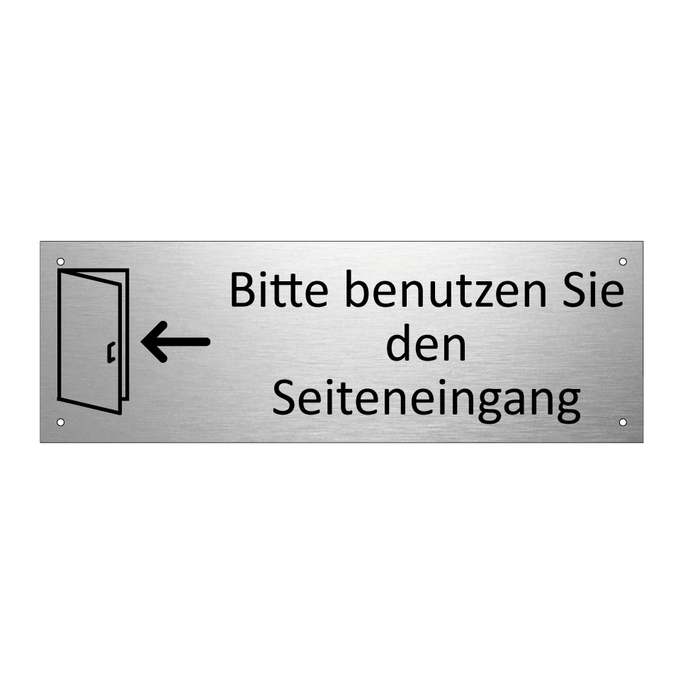 Bitte benutzen Sie den Seiteneingang