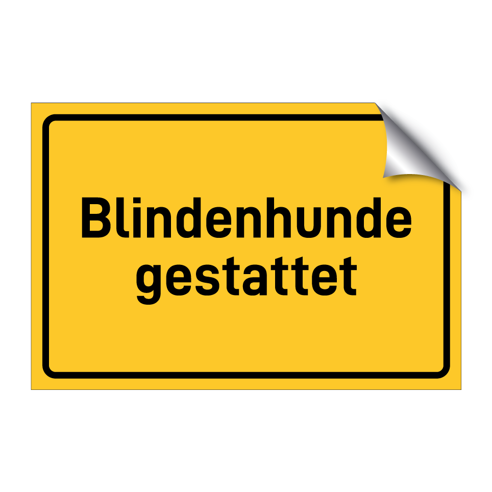 Blindenhunde gestattet