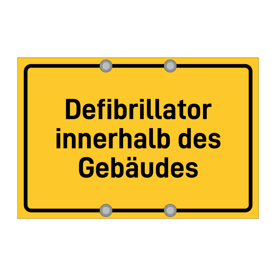 Defibrillator innerhalb des Gebäudes