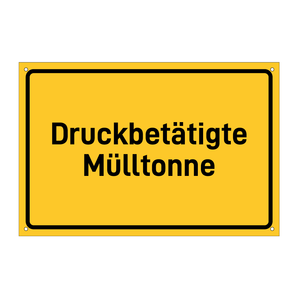 Druckbetätigte Mülltonne