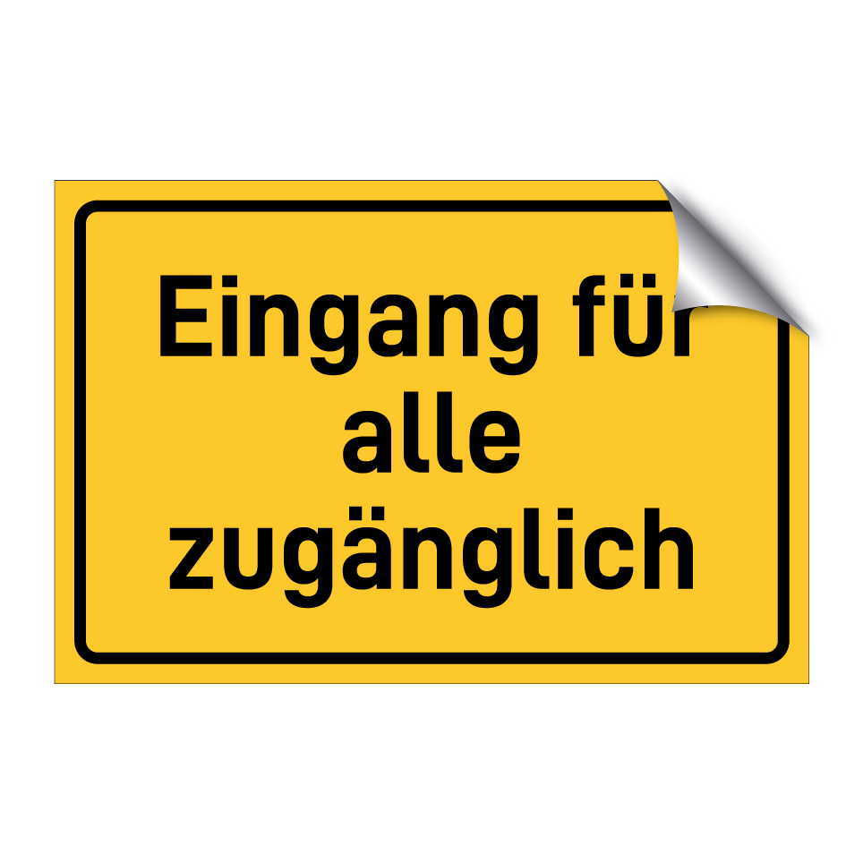 Eingang für alle zugänglich