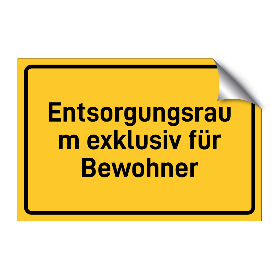 Entsorgungsraum exklusiv für Bewohner
