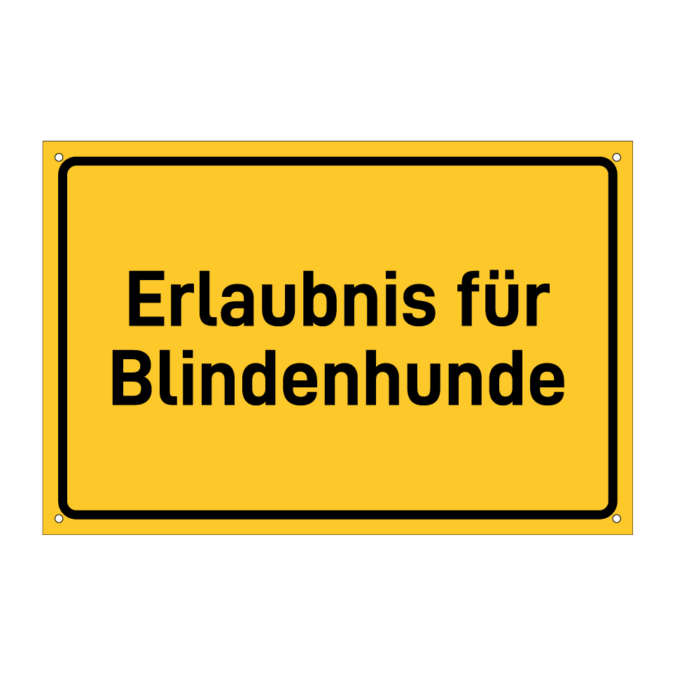 Erlaubnis für Blindenhunde