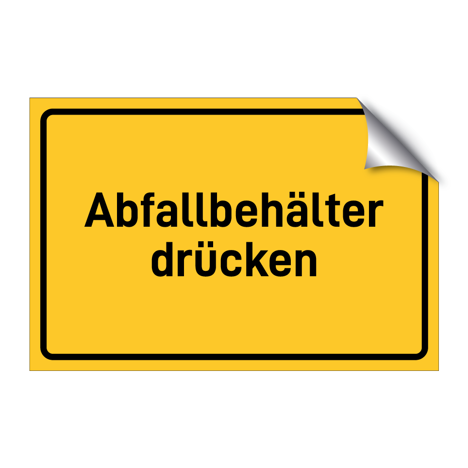 Abfallbehälter drücken