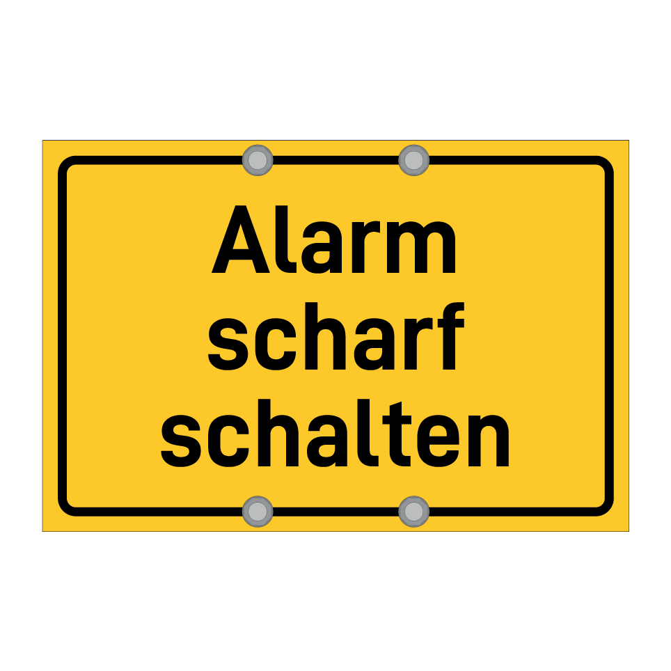 Alarm scharf schalten