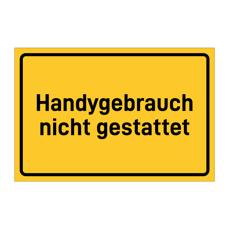 Handygebrauch nicht gestattet
