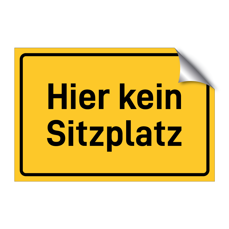 Hier kein Sitzplatz