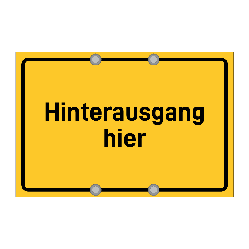 Hinterausgang hier