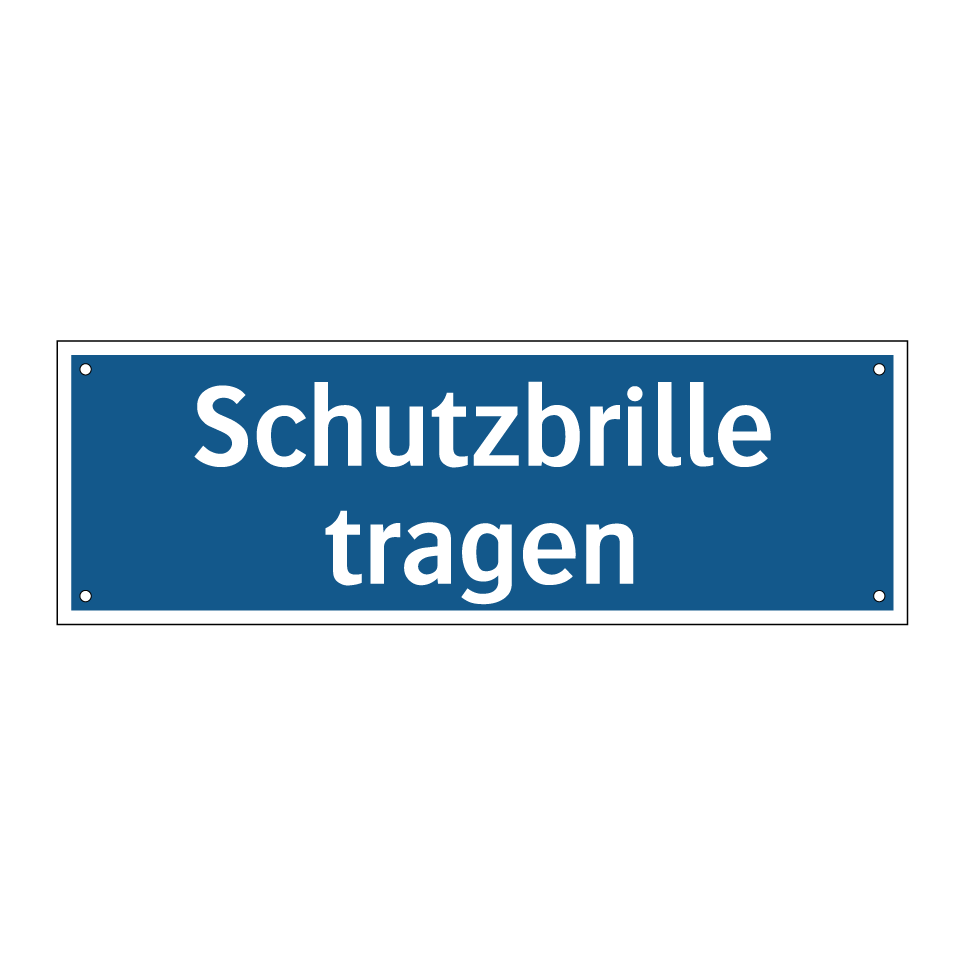 Schutzbrille tragen