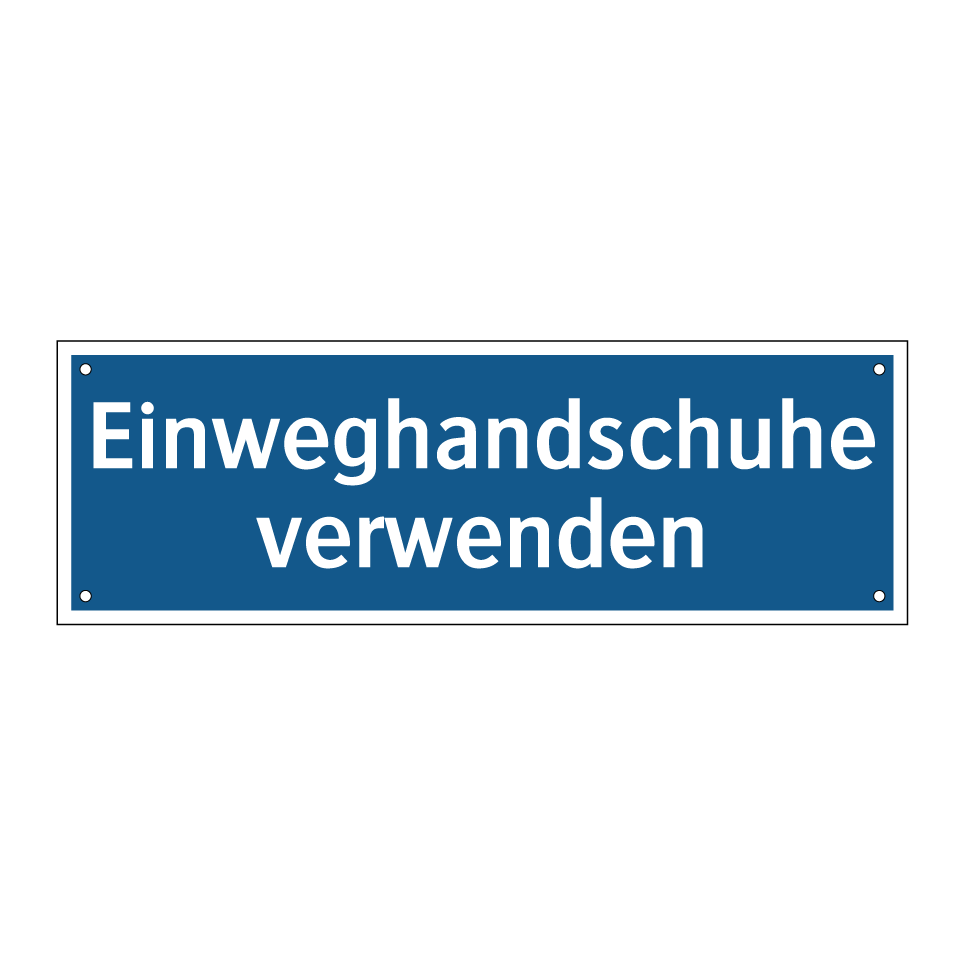 Einweghandschuhe verwenden