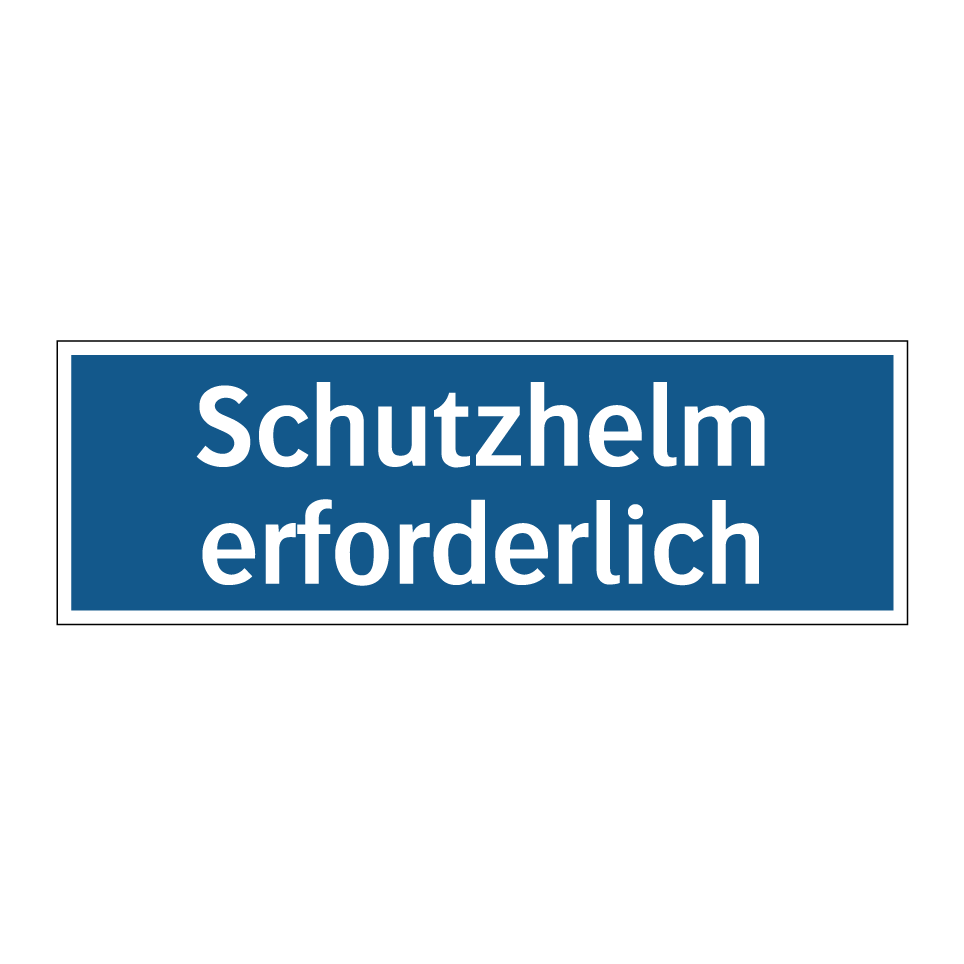 Schutzhelm erforderlich