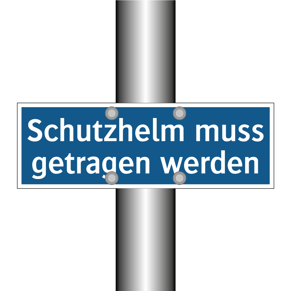 Schutzhelm muss getragen werden