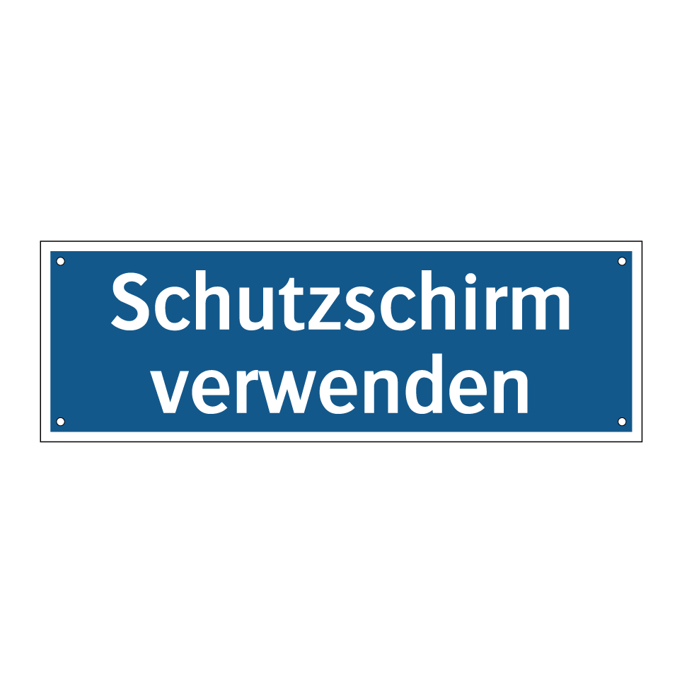 Schutzschirm verwenden
