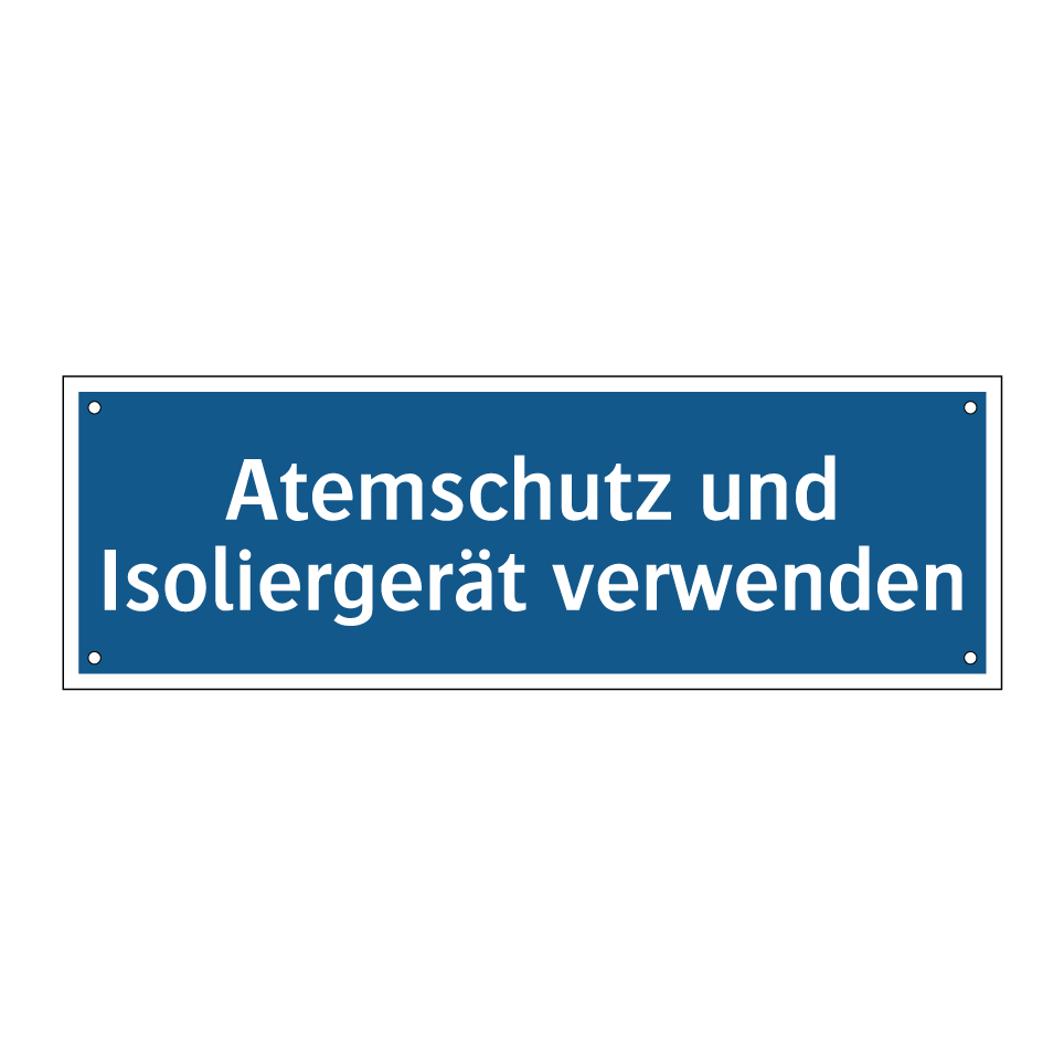 Atemschutz und Isoliergerät verwenden