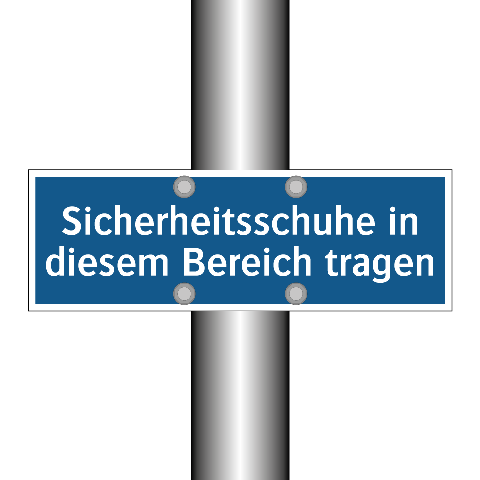 Sicherheitsschuhe in diesem Bereich tragen