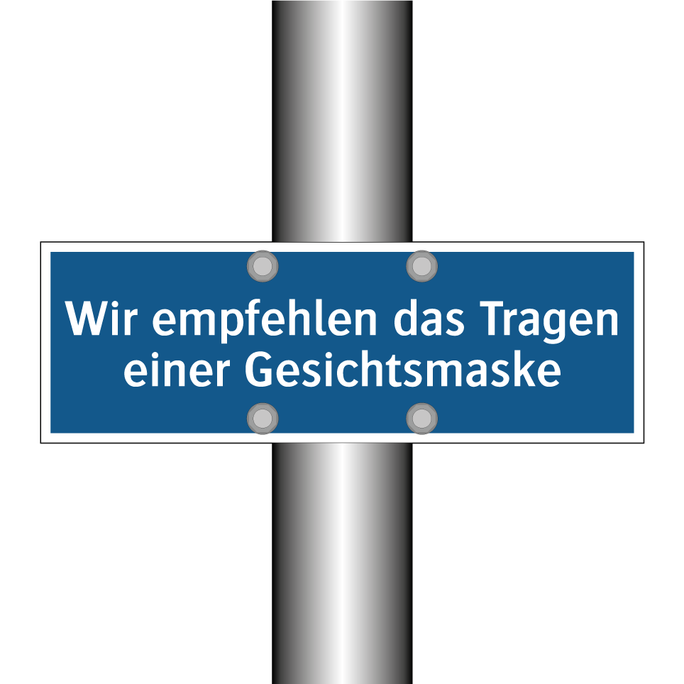 Wir empfehlen das Tragen einer Gesichtsmaske