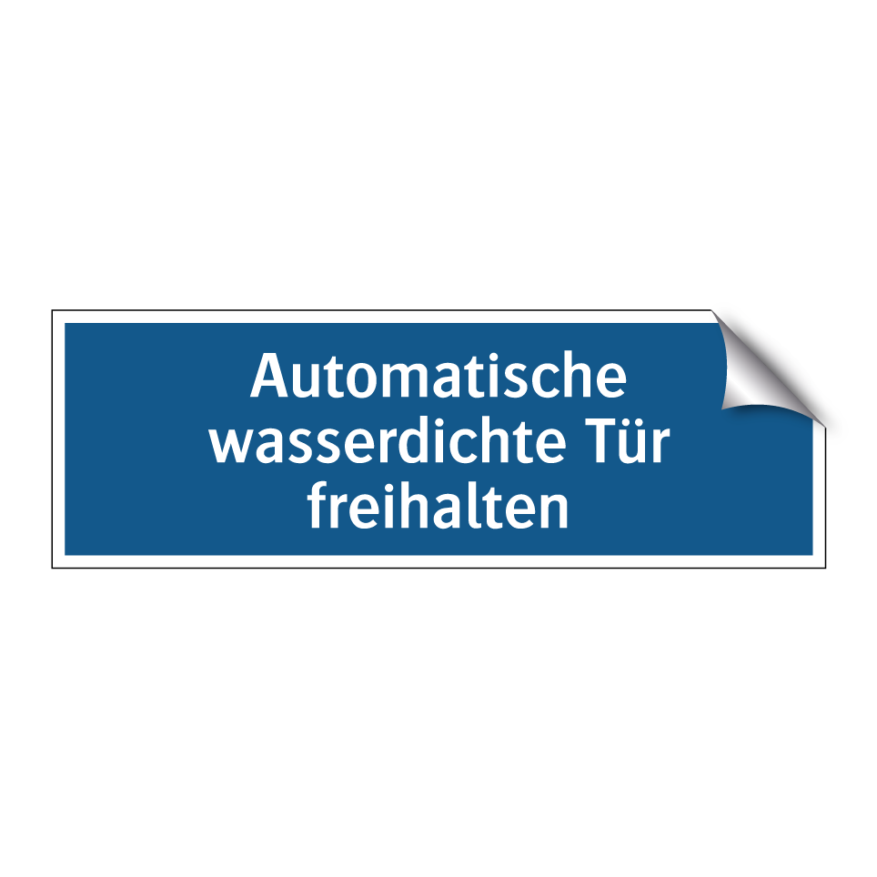 Automatische wasserdichte Tür freihalten